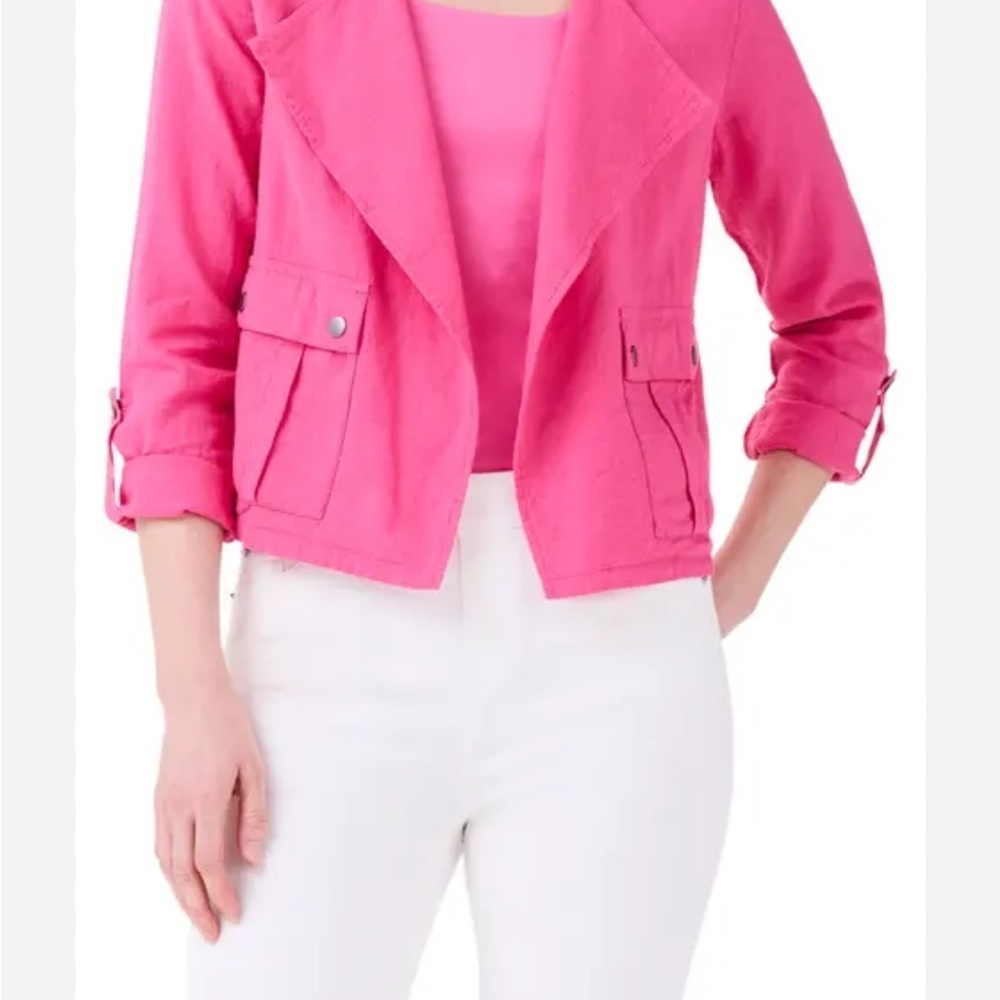 Nic+Zoe linen Pink Jacket - Picture 8 of 8